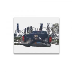 RedNeck Bear Frame Canvas Print 20x16 inch
