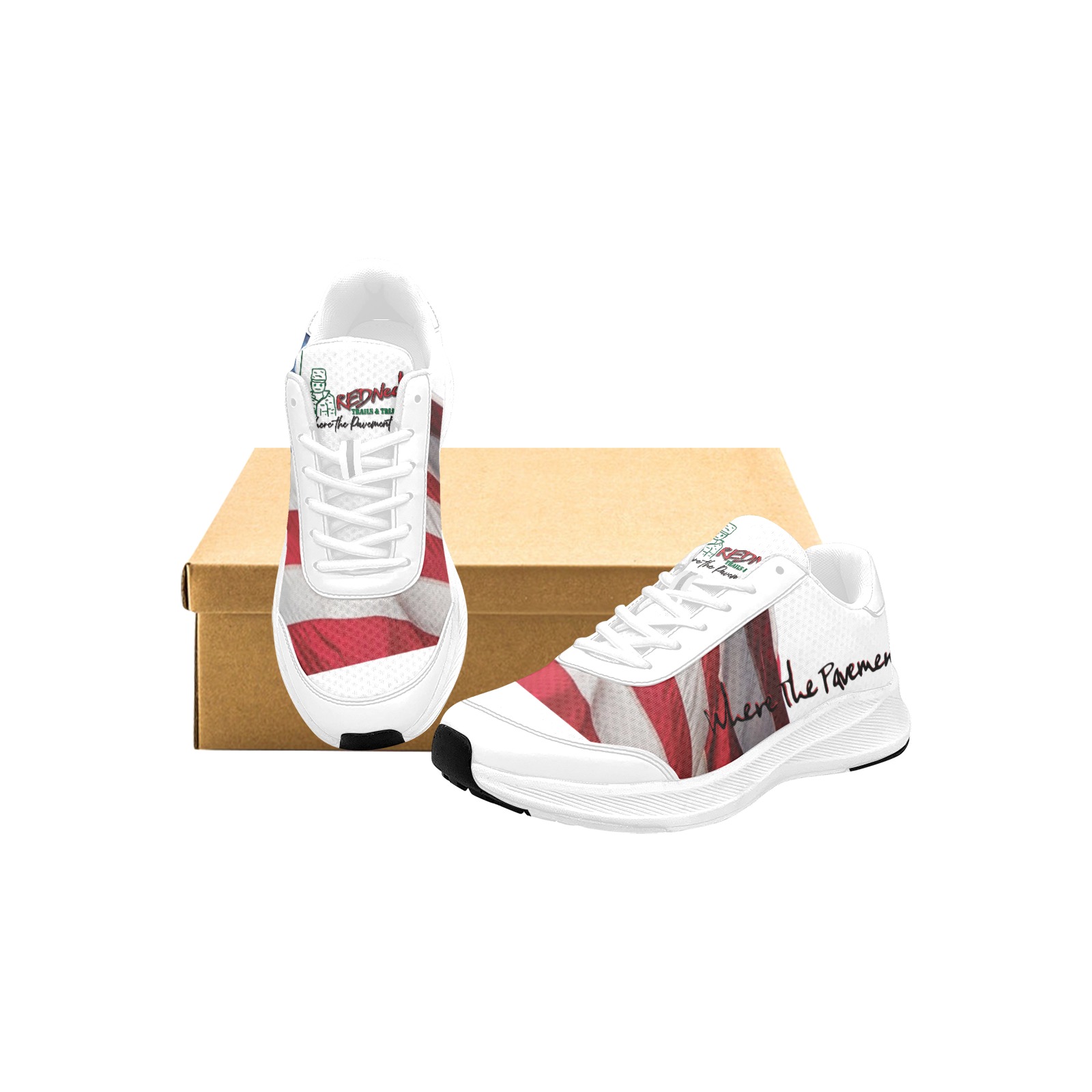 American Flag Men's Mudguard Running Shoes - Image 5