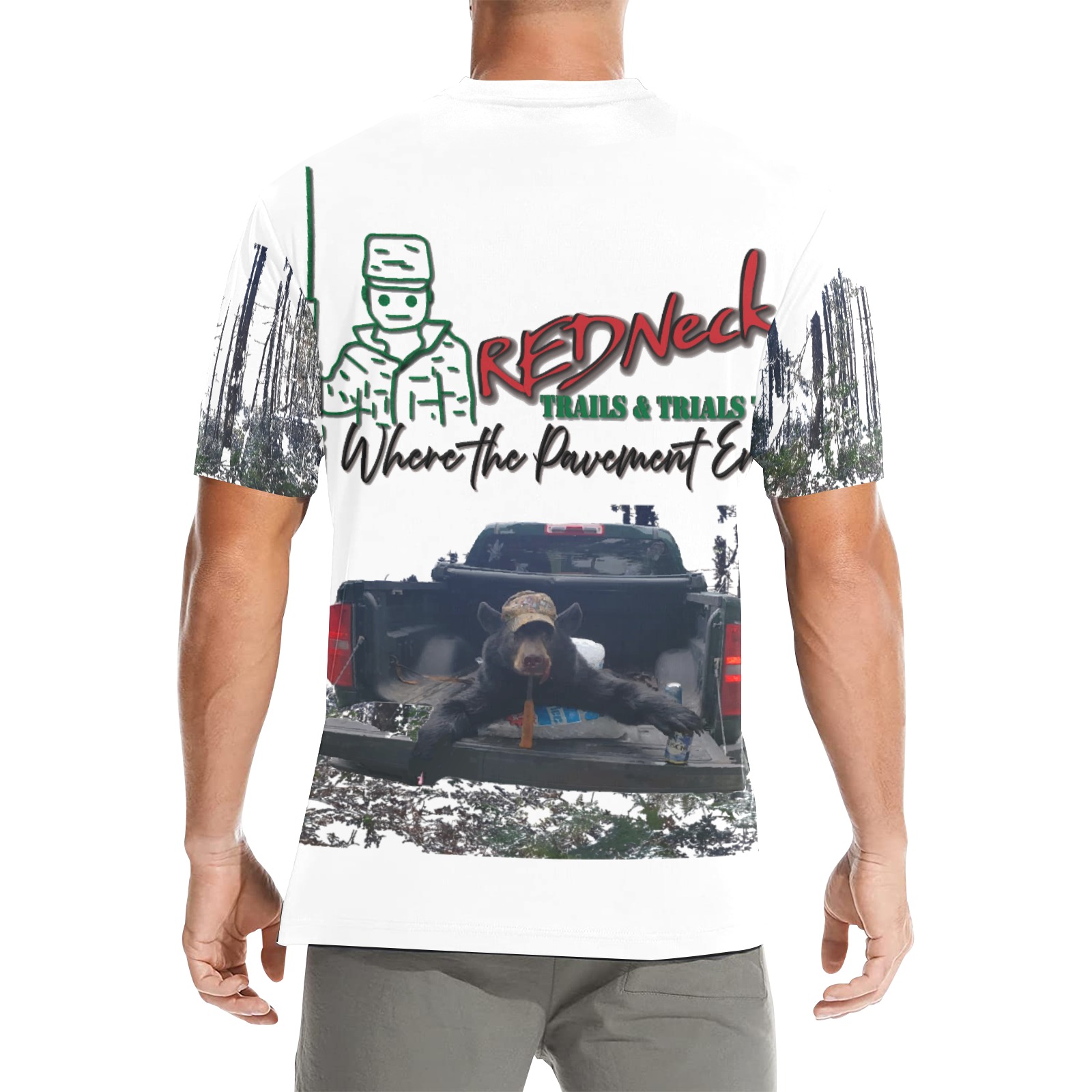 Men's Friend Bear Crew Neck T-Shirt - Image 2