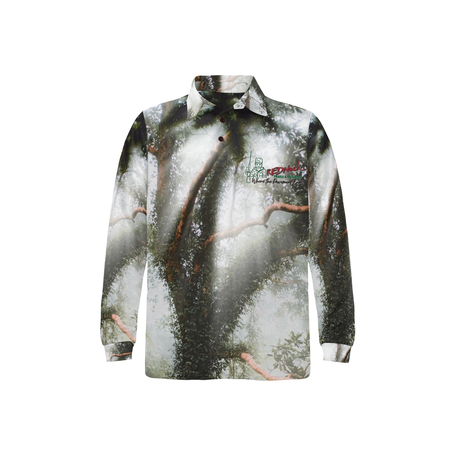 RedNeck Men's Long Sleeve Polo Shirt - Image 3