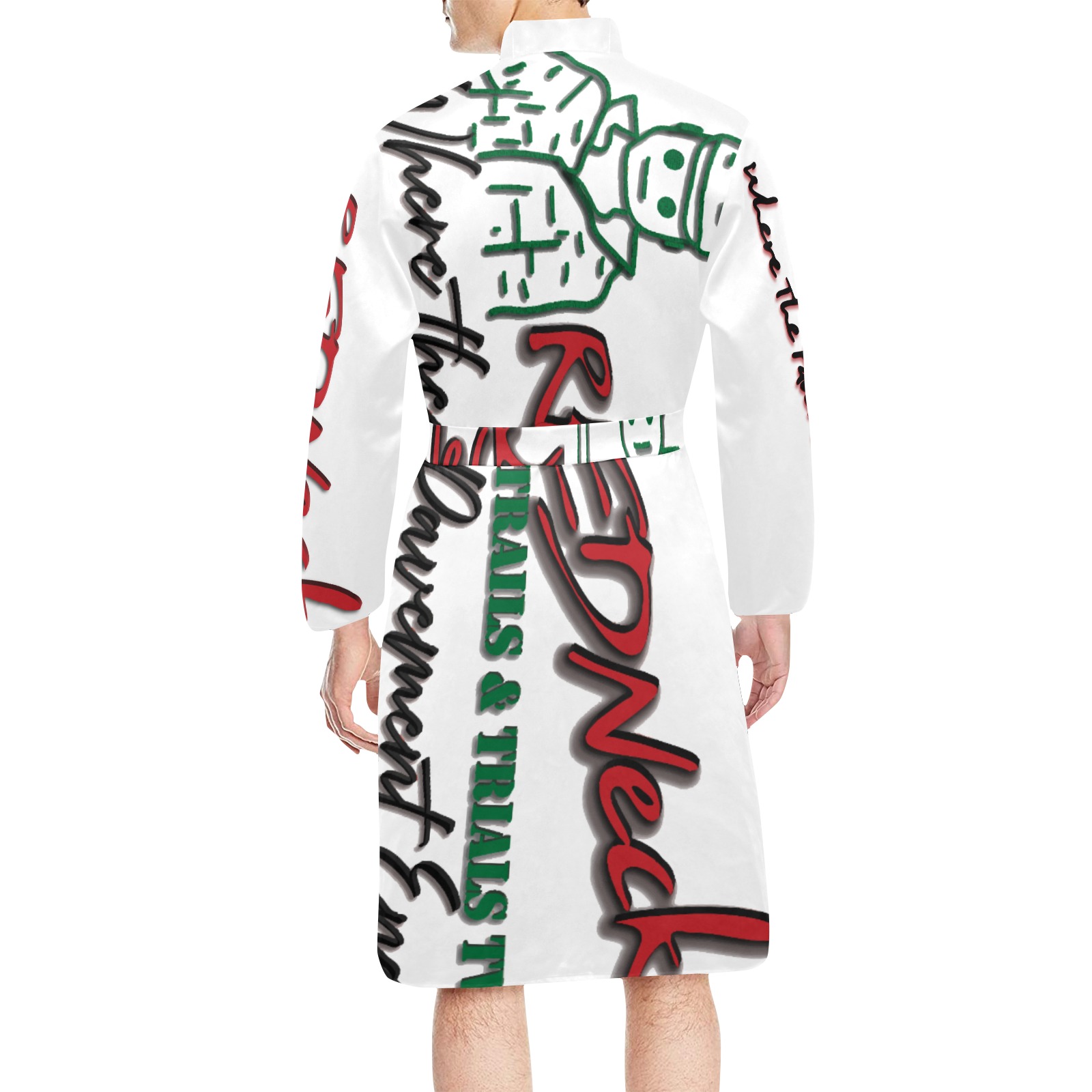 Men's Long Sleeve Belted Night Robe - Image 2