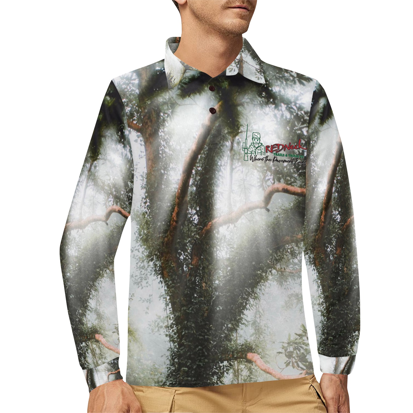 RedNeck Men's Long Sleeve Polo Shirt