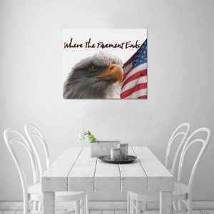 Where the Pavement Ends Frame Canvas Print 24"x20" Made in the USA