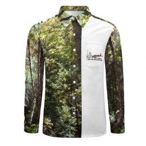 RedNeck Trails & Trials Peach Velvet Casual One Pocket Long Sleeve Shirt
