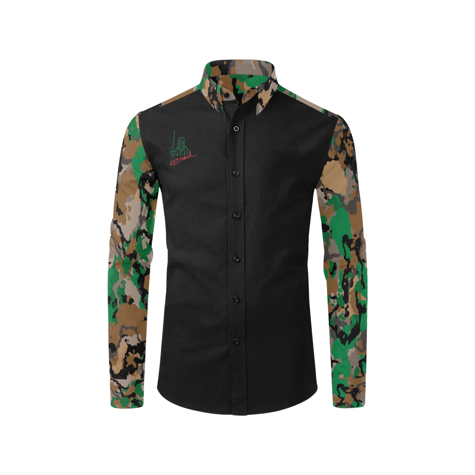 Men's All Over Print Long Sleeve Shirt(Without Pocket)(T61) - Image 7