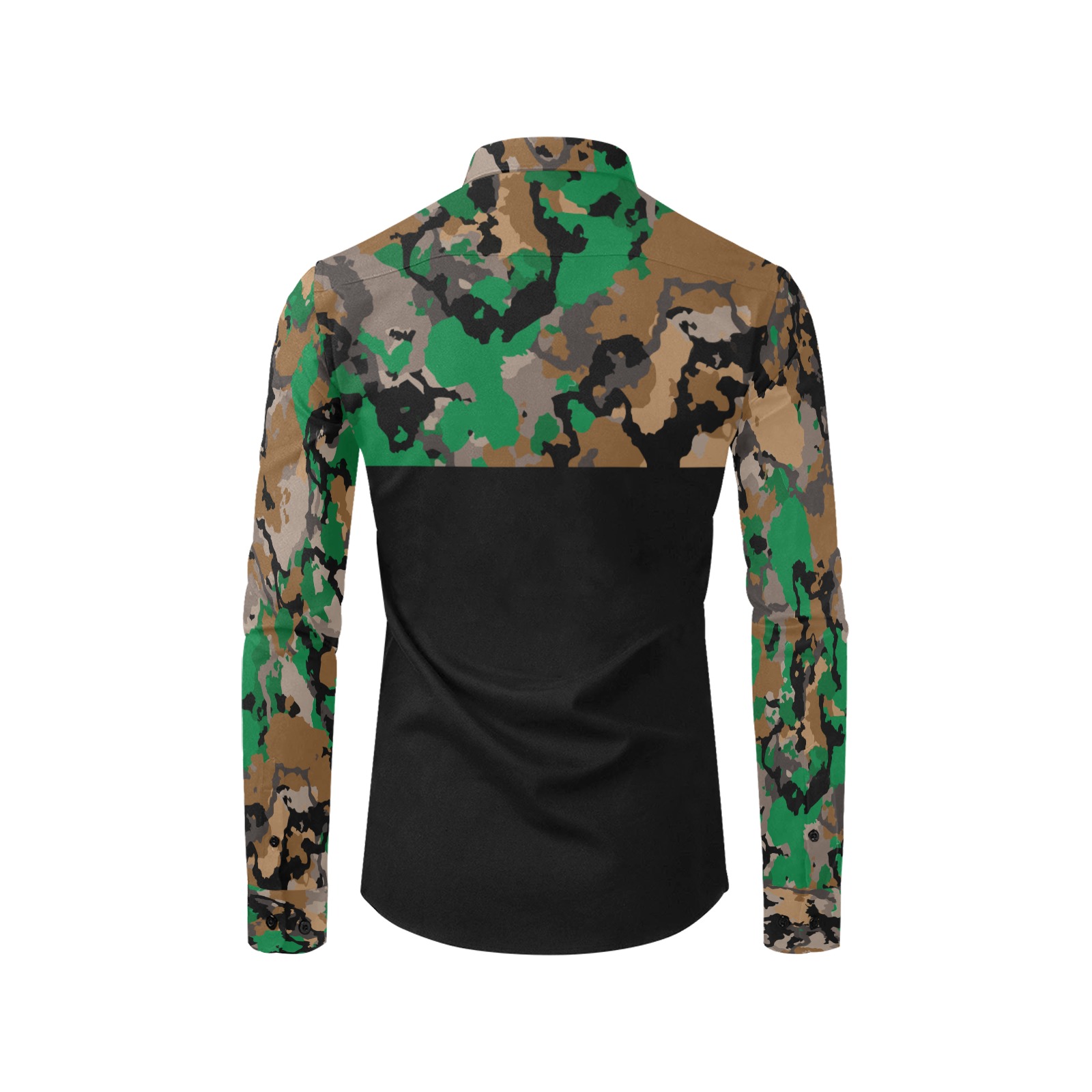 Men's All Over Print Long Sleeve Shirt(Without Pocket)(T61) - Image 8
